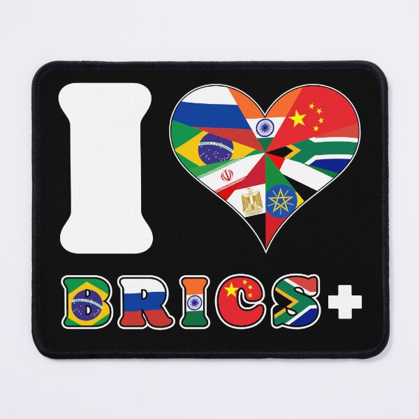 Item preview, I Love BRICS+Flags Heart - Brazil, Russia, India, China, South Africa designed and sold by venomousvector.