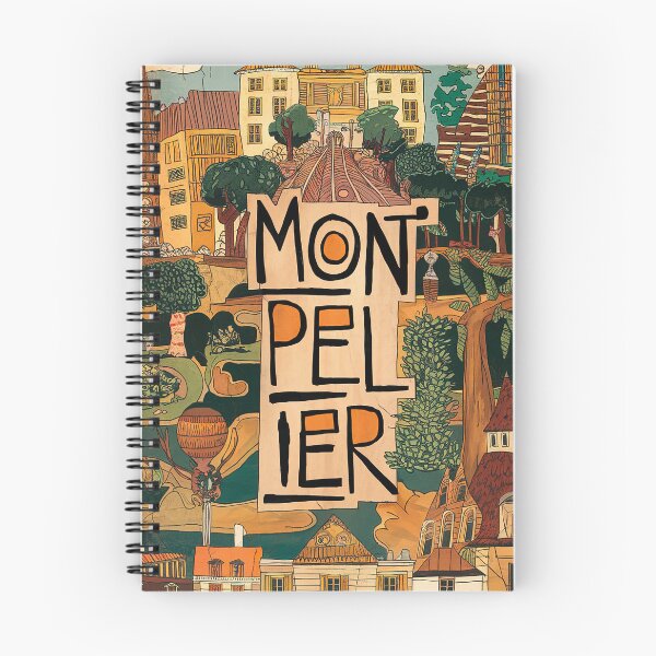 Item preview, Vintage Montpellier City of France Whimsical Retro Doodle Typography Art designed and sold by Witty Shirts.