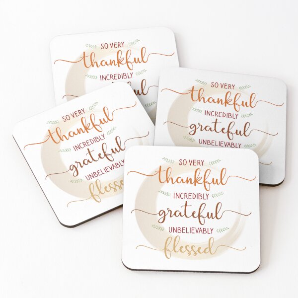 Item preview, Thankful Grateful Blessed Inspirational Design designed and sold by RaiyaTees.