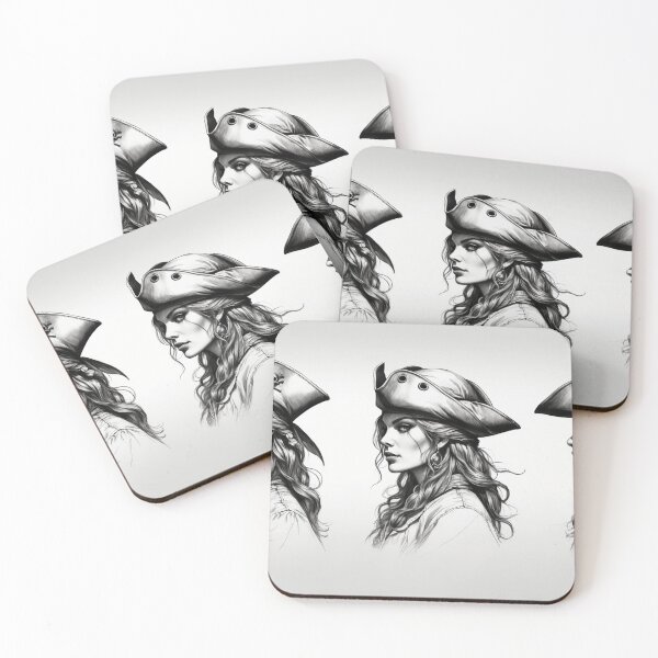 Item preview, Pirate Queen's Profiles - Monochrome Study designed and sold by photoparadise22.