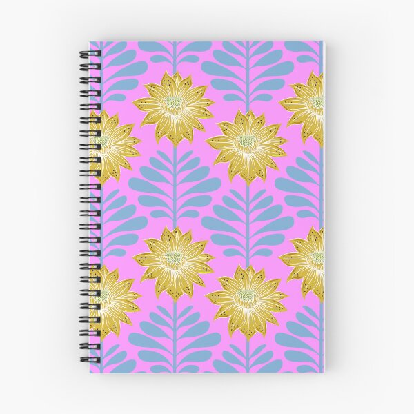 Item preview, Retro Vintage Fantasy Flowers in neon yellow and neon pink designed and sold by colorofmagic.