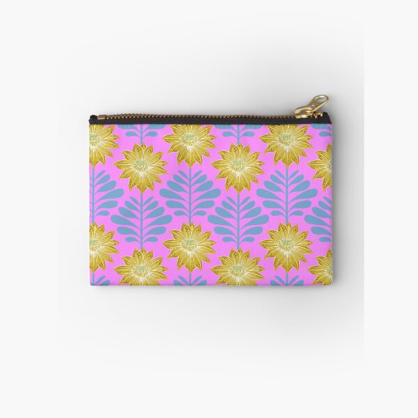 Item preview, Retro Vintage Fantasy Flowers in neon yellow and neon pink designed and sold by colorofmagic.