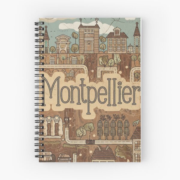 Item preview, Vintage Montpellier City of France Whimsical Retro Doodle Typography Art designed and sold by Witty Shirts.