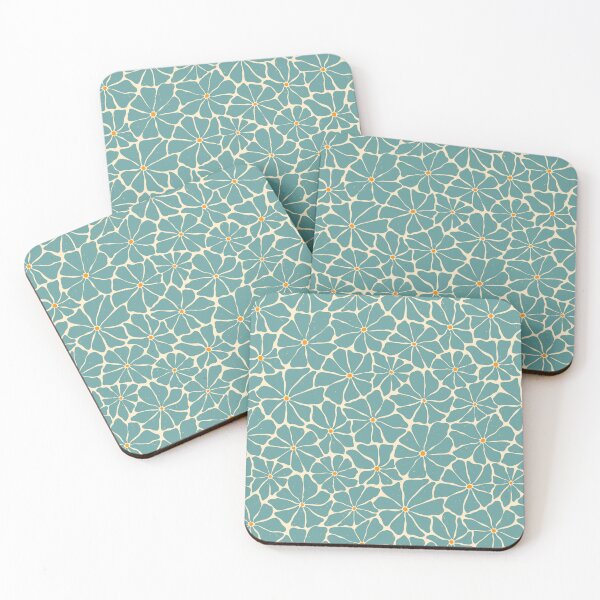 Item preview, Matisse inspired retro floral in blue designed and sold by EarthFaeryDSGN.