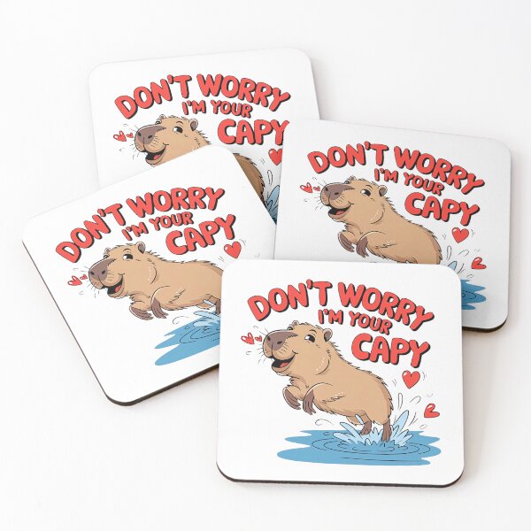 Item preview, Valentine Capybara - Don't Worry, I'm Your Capy designed and sold by GRABAPSHOP.