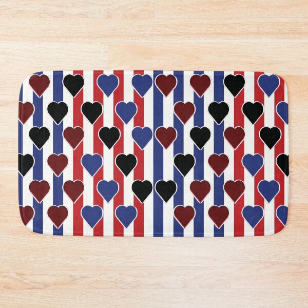 Item preview, Red Valentine Heart-blue-black-red  pattern 22 designed and sold by StudioViArt.