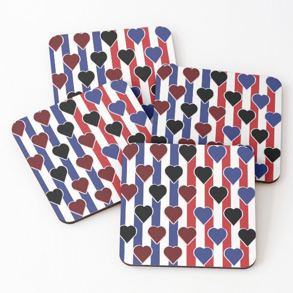 Item preview, Red Valentine Heart-blue-black-red  pattern 22 designed and sold by StudioViArt.