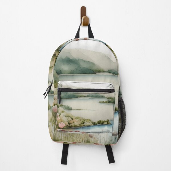 Item preview, Forest Lake in Spring Landscape Watercolor Painting | Watercolor Landscape | Watercolor Art | Watercolor Scenery designed and sold by UnhingedBird.