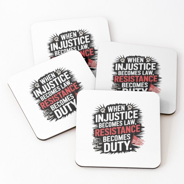 Item preview, when injustice becomes law resistance becomes duty designed and sold by Mateusz Majcherek.