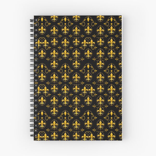 Item preview, Fleur-de-lis pattern dot  black and gold designed and sold by svarupa.