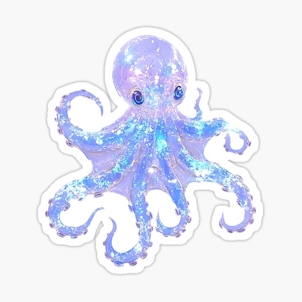 Item preview, Squid Blue Pink Neon Love  designed and sold by pencil-art98.