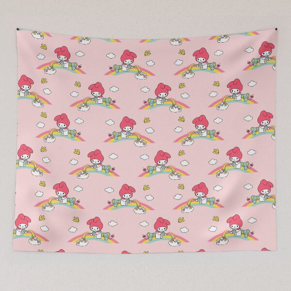 Item preview, Adorable Bunny with Watering Can on Rainbow Pattern designed and sold by Quijote-.