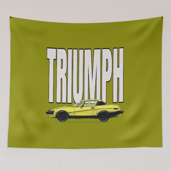 Item preview, Geo3Doodles Yellow Triumph TR7 Doodle designed and sold by Geo3doodles.