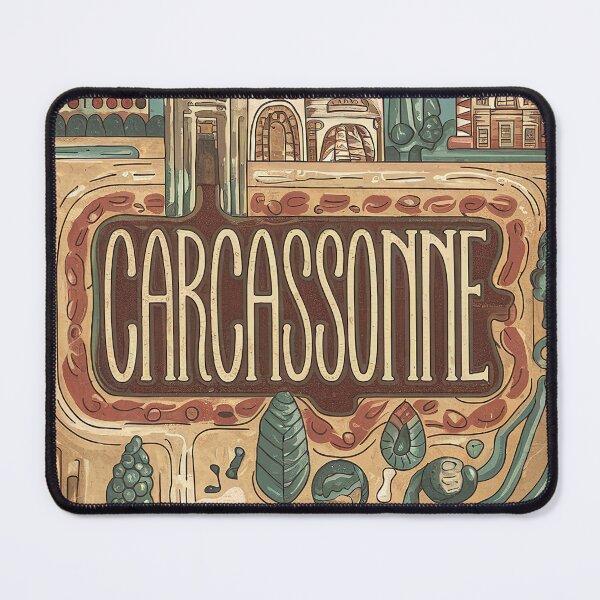 Item preview, Vintage Carcassonne City of France Whimsical Retro Doodle Typography Art designed and sold by Witty Shirts.