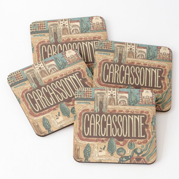 Item preview, Vintage Carcassonne City of France Whimsical Retro Doodle Typography Art designed and sold by Witty Shirts.
