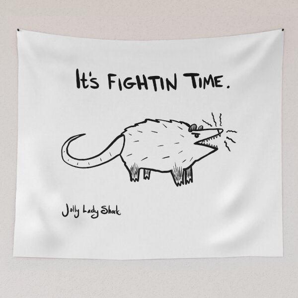 Item preview, It's Fightin Time (outline) designed and sold by Jolly Lady Shark.