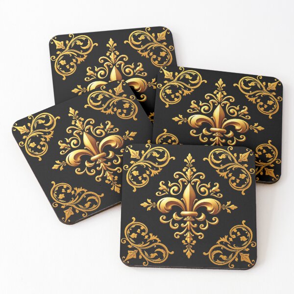 Item preview, Fleur-de-lis ornament Black and Gold designed and sold by svarupa.