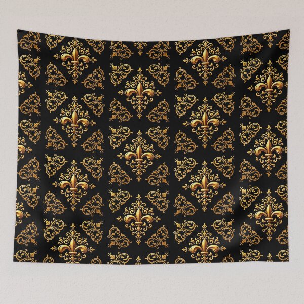 Item preview, Fleur-de-lis ornament Black and Gold designed and sold by svarupa.