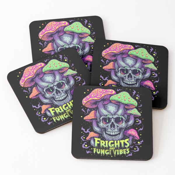 Item preview, Frights & Fungi Vibes - Psychedelic Skull & Mushrooms designed and sold by exclusivebucket.