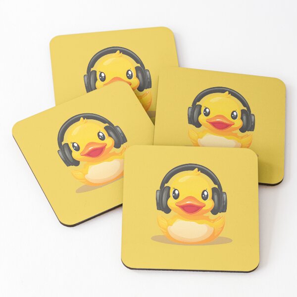 Item preview, rubber duck with headphones designed and sold by DerSenat.