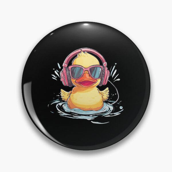 Item preview, rubber duck with headphones designed and sold by DerSenat.