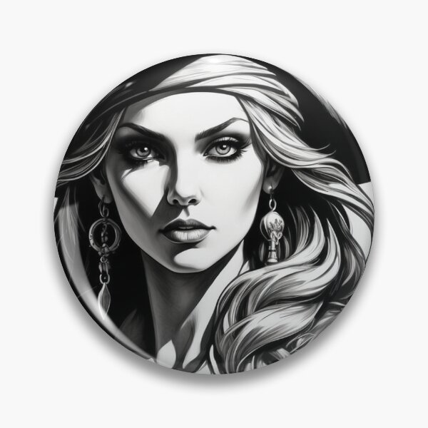 Item preview, Regal Pirate Captain - Monochrome Portrait designed and sold by photoparadise22.