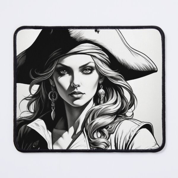 Item preview, Regal Pirate Captain - Monochrome Portrait designed and sold by photoparadise22.