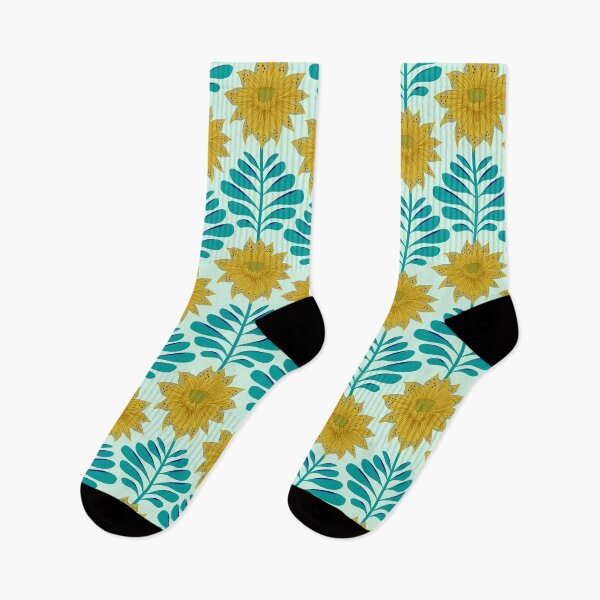Item preview, Retro Vintage Fantasy Flowers in Yellow and Green designed and sold by colorofmagic.