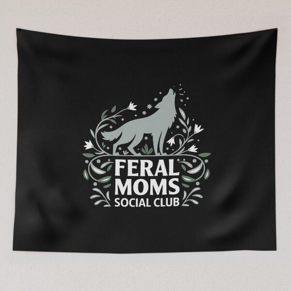 Item preview, Feral Moms Social Club - It's the perfect gift for exhausted yet fearless moms who embrace the chaos of motherhood with humor. designed and sold by ZyziowskyArt.