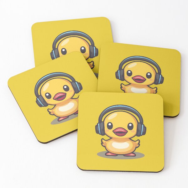 Item preview, rubber duck with headphones designed and sold by DerSenat.