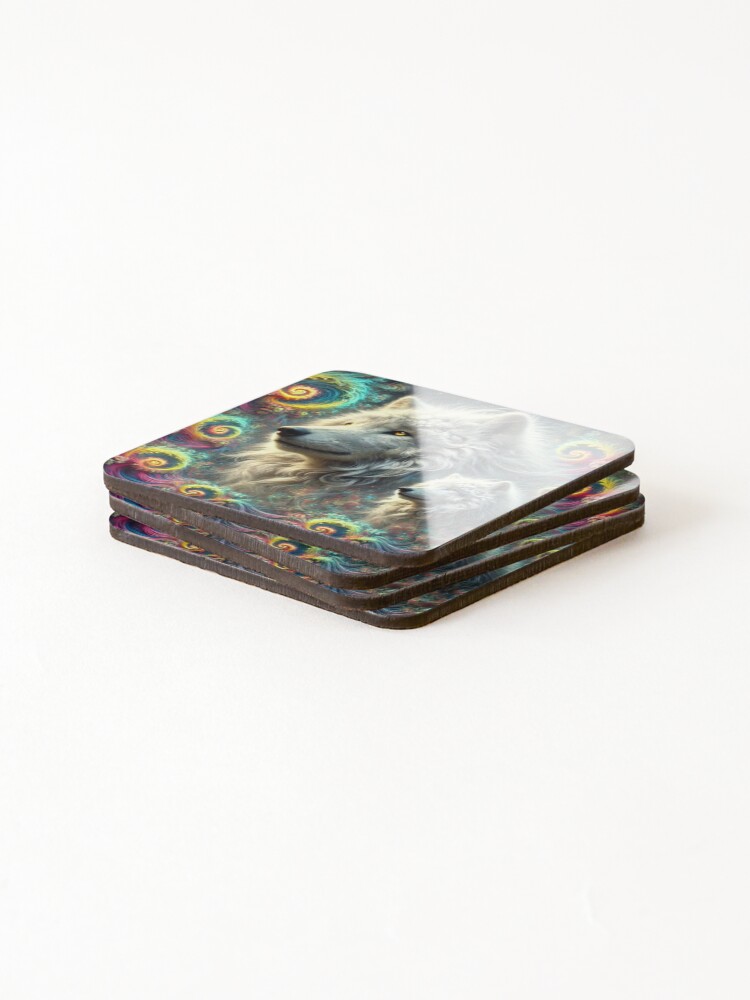 Thumbnail 4 of 5, Coasters (Set of 4), Wolves designed and sold by RaF71PrO.