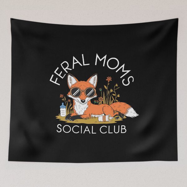 Item preview, Feral Moms Social Club - It's the perfect gift for exhausted yet fearless moms who embrace the chaos of motherhood with humor. designed and sold by ZyziowskyArt.
