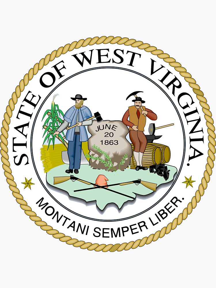 State Seal Of West Virginia Sticker For Sale By Bankrobbergus Redbubble 9457