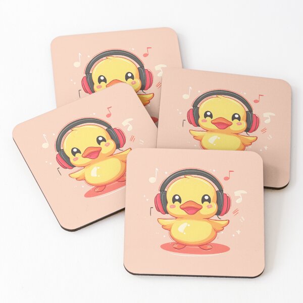 Item preview, Cute duck listening to music designed and sold by DerSenat.