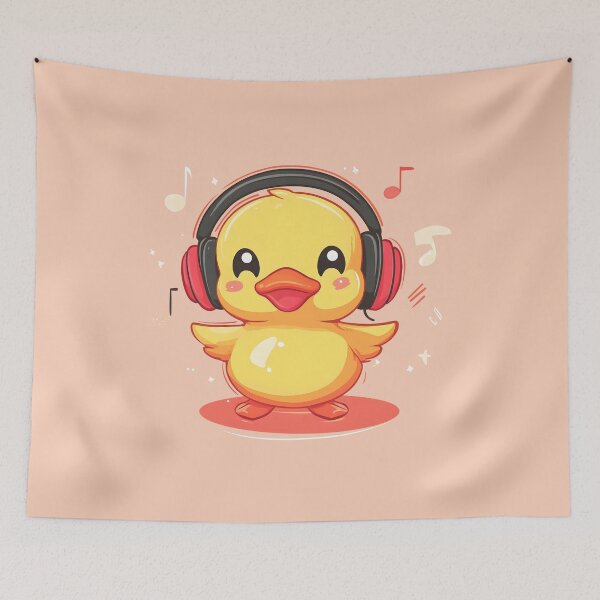 Item preview, Cute duck listening to music designed and sold by DerSenat.