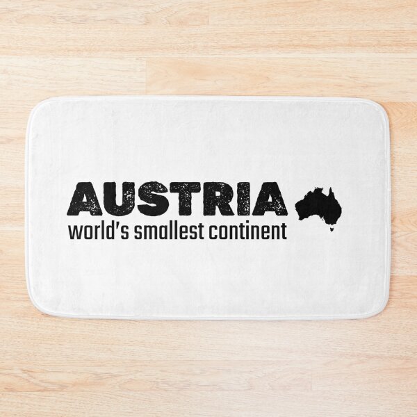Item preview, Funny Australia/AUSTRIA World's Smallest Continent designed and sold by MargLandmeter.