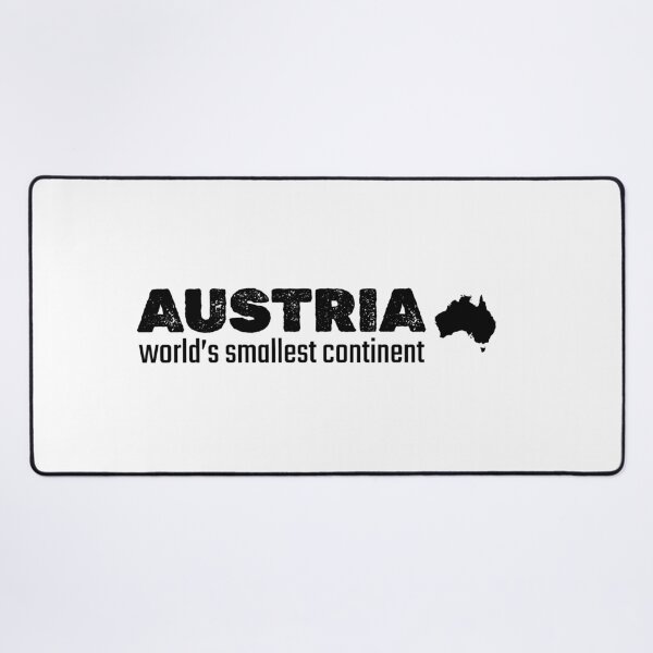 Item preview, Funny Australia/AUSTRIA World's Smallest Continent designed and sold by MargLandmeter.