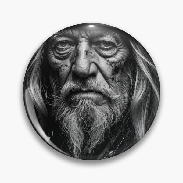 Item preview, Wise Pirate Elder - Monochrome Portrait designed and sold by photoparadise22.