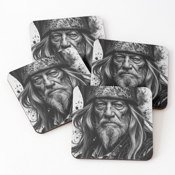 Item preview, Wise Pirate Elder - Monochrome Portrait designed and sold by photoparadise22.