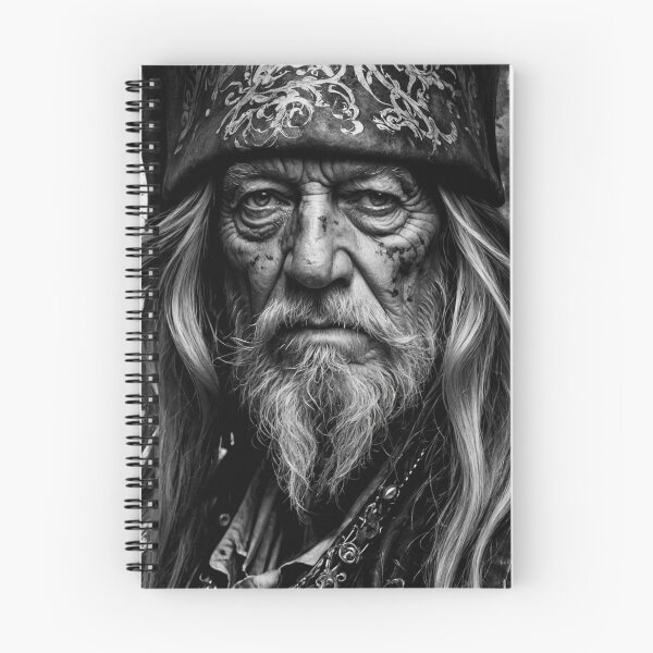 Item preview, Wise Pirate Elder - Monochrome Portrait designed and sold by photoparadise22.