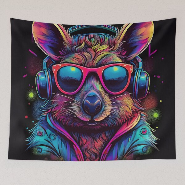 Item preview, Quokka in headphones and shades graffiti style  designed and sold by Boxing Kangaroo Retail Company.