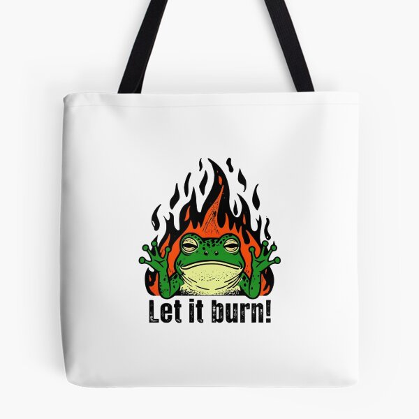 Item preview, Let It Burn Frog - Dark Humor Meme Design designed and sold by Colorful-Garden.