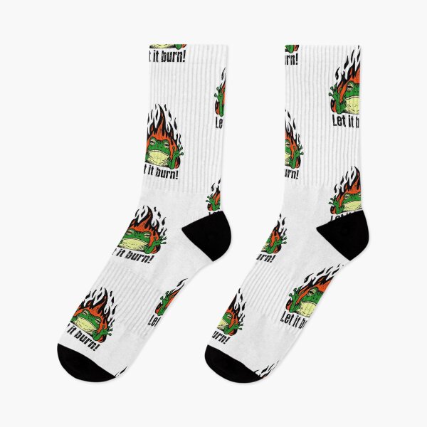 Item preview, Let It Burn Frog - Dark Humor Meme Design designed and sold by Colorful-Garden.