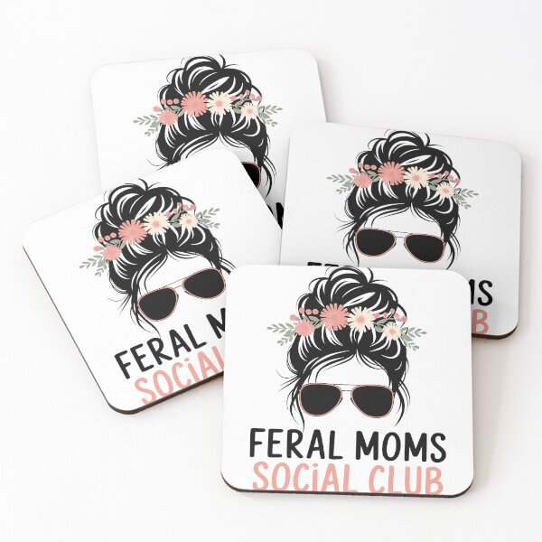 Item preview, Feral Moms Social Club - It's the perfect gift for exhausted yet fearless moms who embrace the chaos of motherhood with humor. designed and sold by ZyziowskyArt.
