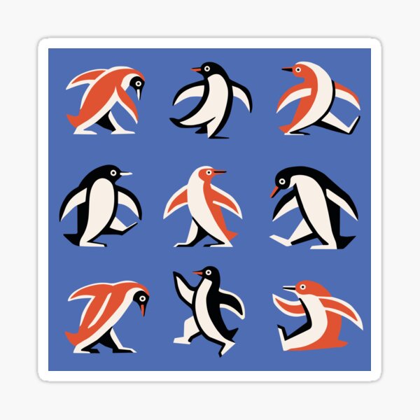 Penguins Shuffle Sticker