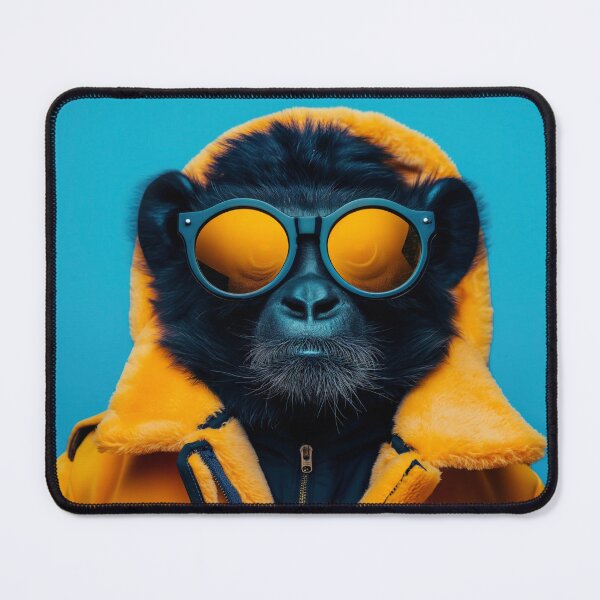 Item preview, Funny monkey with glasses. Funny animal art designed and sold by GiriaGallery.