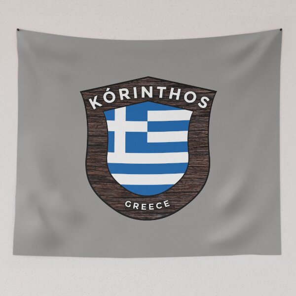 Item preview, Kórinthos Greece Emblem Flag designed and sold by World Designs.