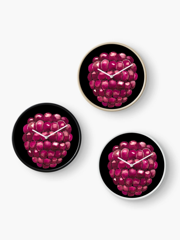 Thumbnail 3 of 4, Clock, Heavenly Raspberry designed and sold by DZ-Merch.