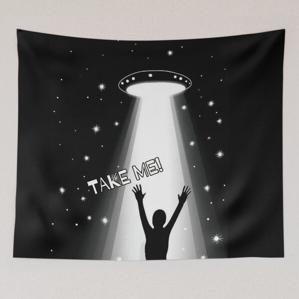 Item preview, UFO abduction design. "Take Me". Text Version. designed and sold by Shoot-The-Moon.