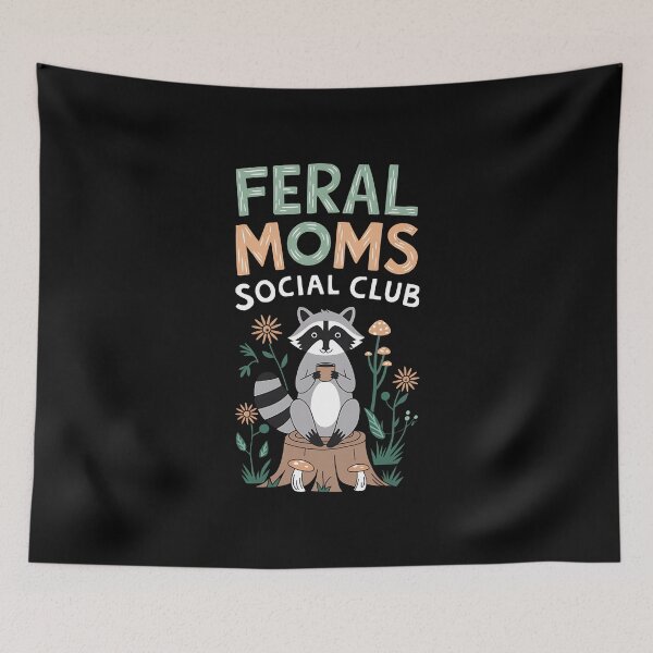 Item preview, Feral Moms Social Club - It's the perfect gift for exhausted yet fearless moms who embrace the chaos of motherhood with humor. designed and sold by ZyziowskyArt.